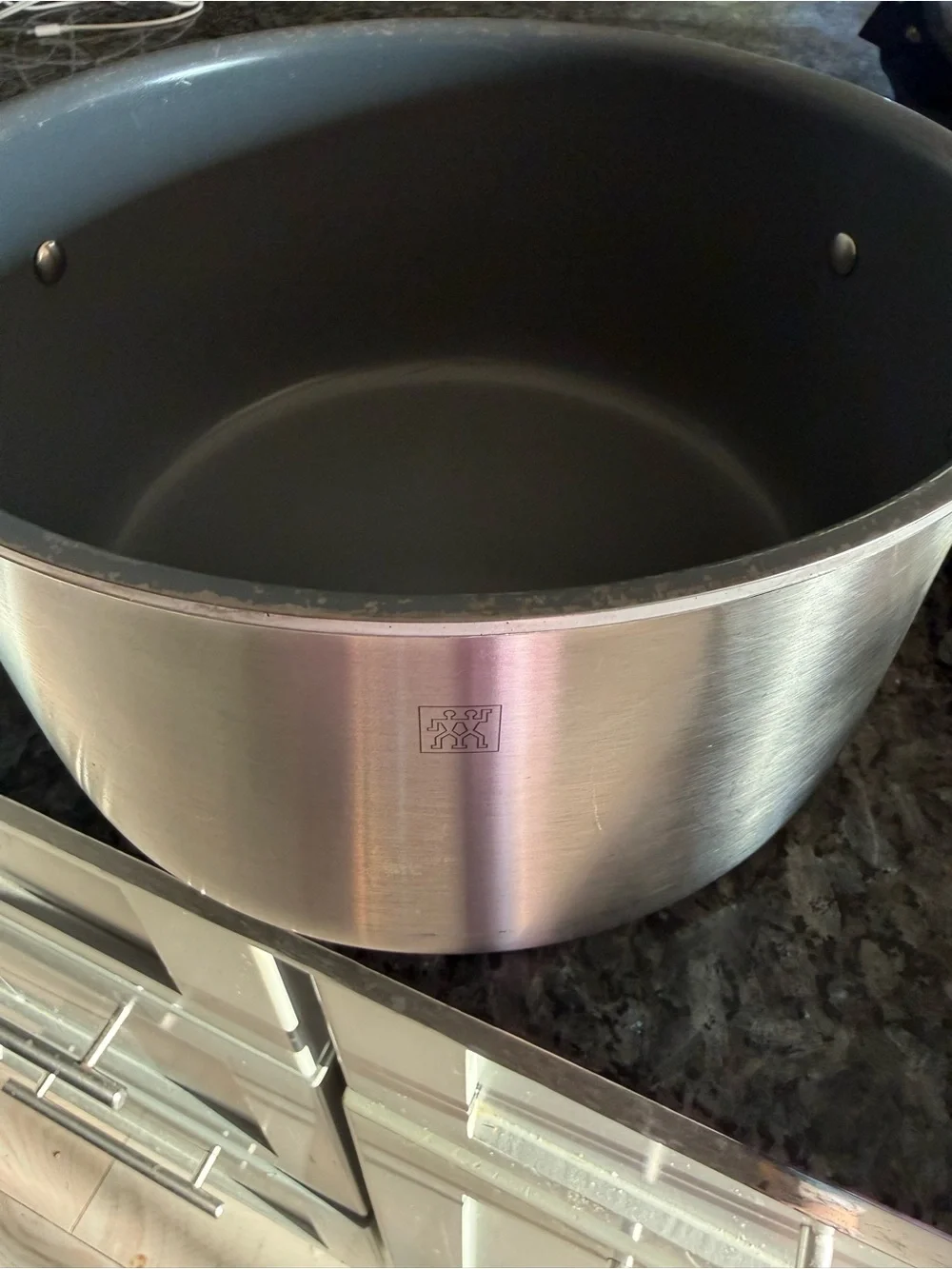 ZWILLING J.A. Henckels Gray Stock Pot with Riveted Handles